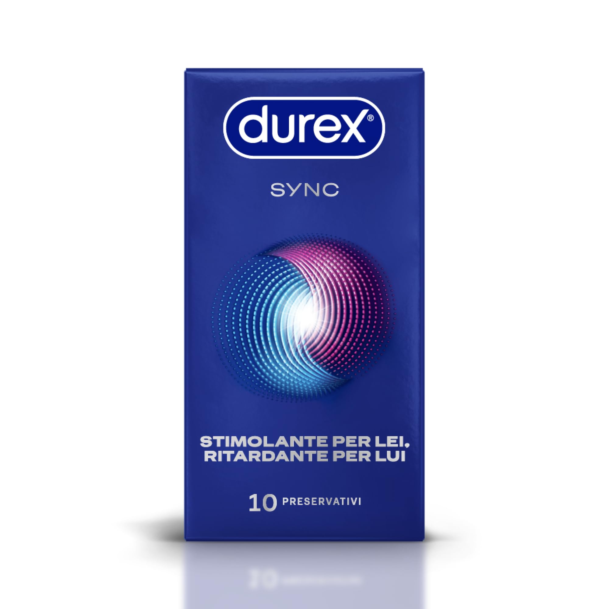 Durex Sync Ribbed Delay preservativi 10 pezzi ritardanti