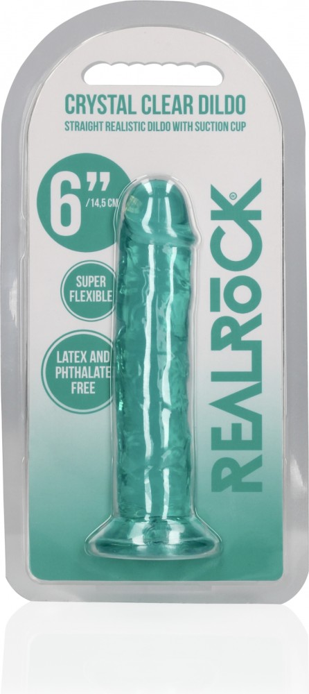 RealRock Straight 6 Dildo con Ventosa Turchese