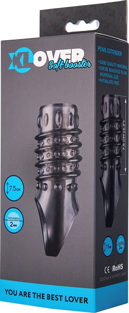 Xlover 748017 guaina pene trasparente 10 cm vibrante