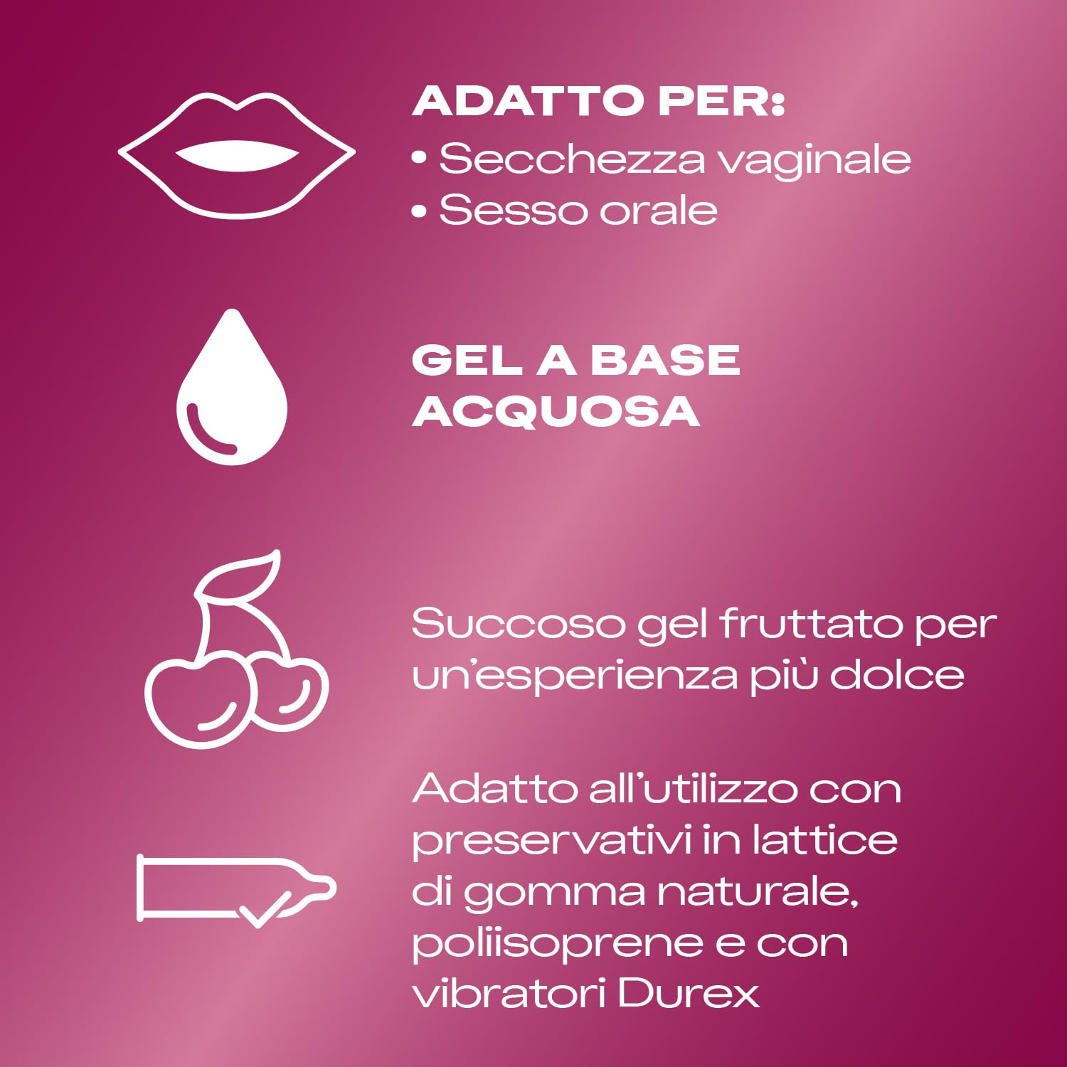 Durex Cherry gel lubrificante ciliegia 2x50 ml