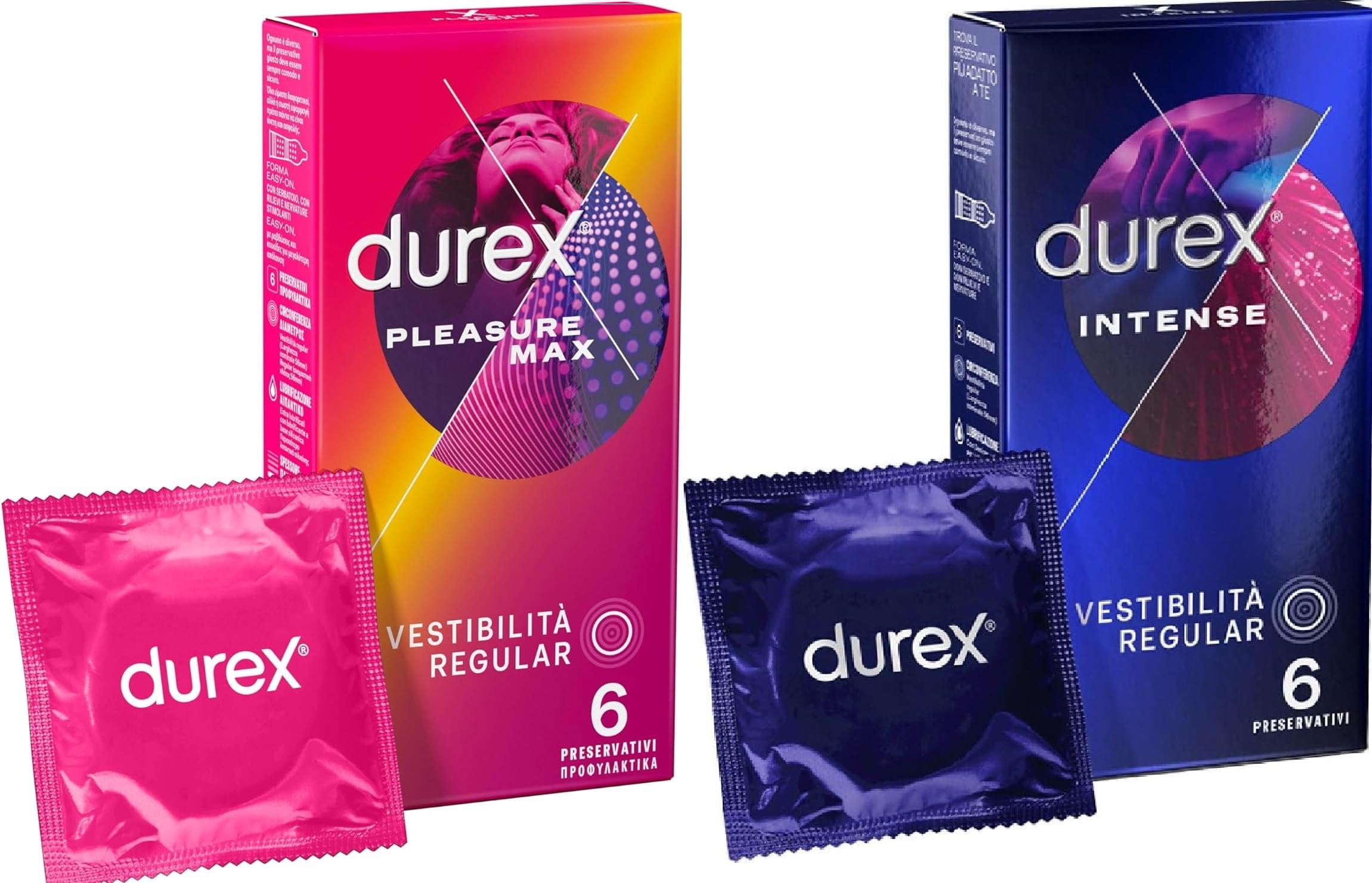 Durex Intense Pleasure Max Preservativi 12 Pezzi Stimolanti