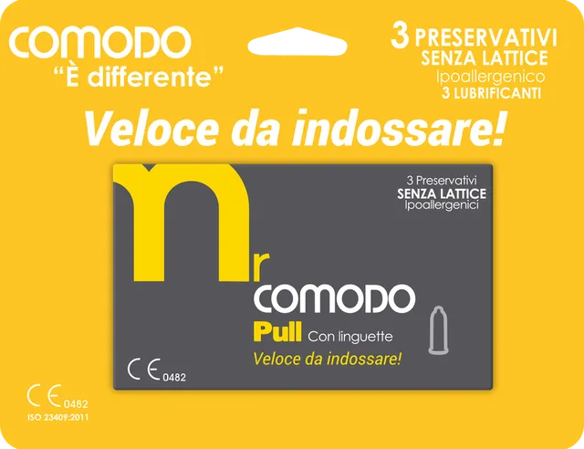 mrComodo Pull preservativi anallergici ultrasottili con applicatore