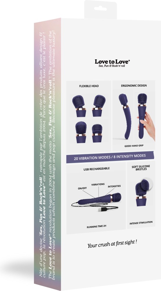 Love to Love Brush Crush vibratore wand 8 vibrazioni