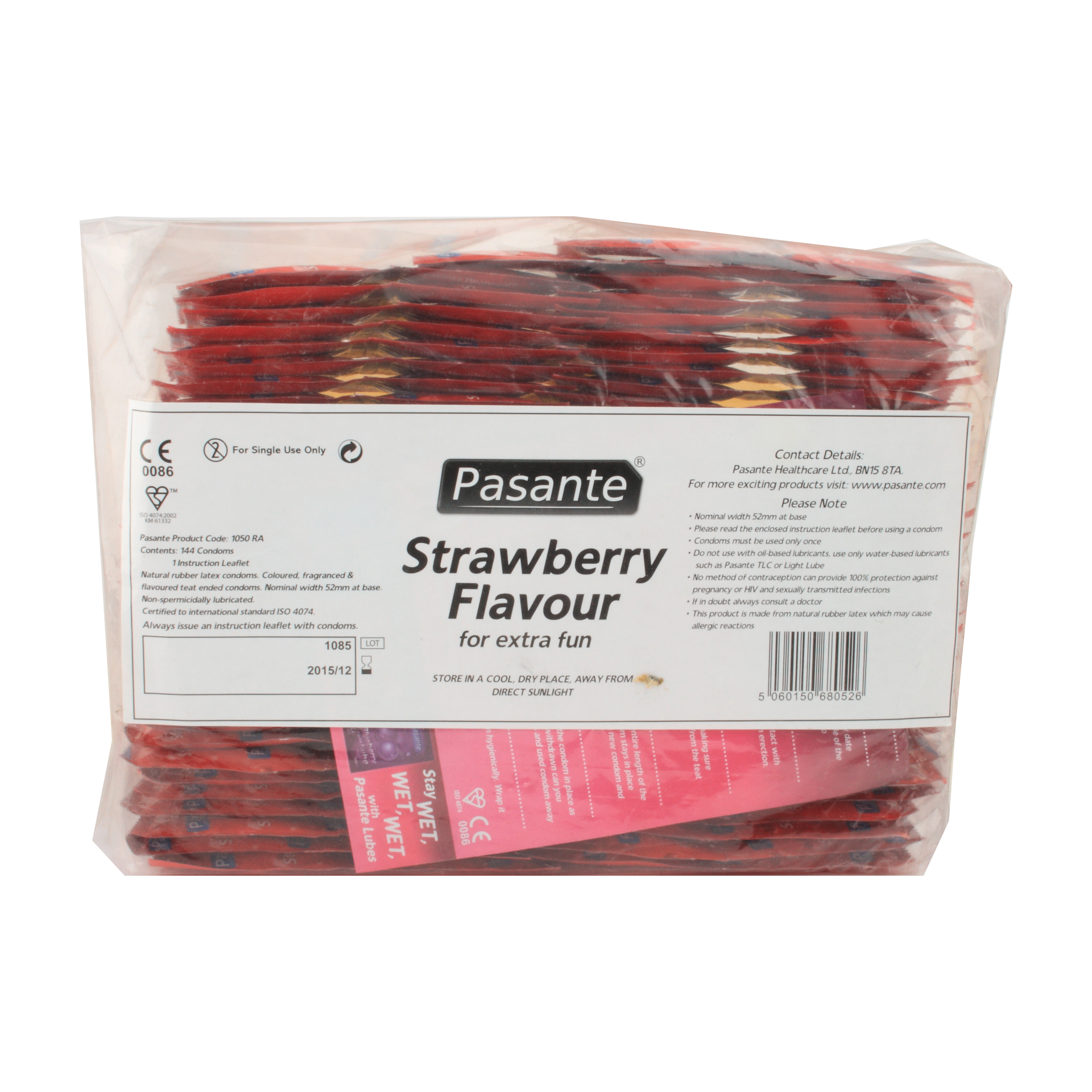 Pasante Fragola preservativi aromatizzati 144 pezzi fragola