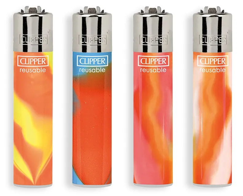 Clipper Orange Nebula Accendino Ricaricabile Box 48 pz