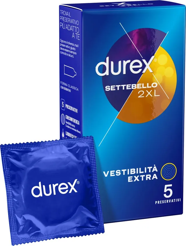 Durex Settebello XXL preservativi extra large 5 pezzi