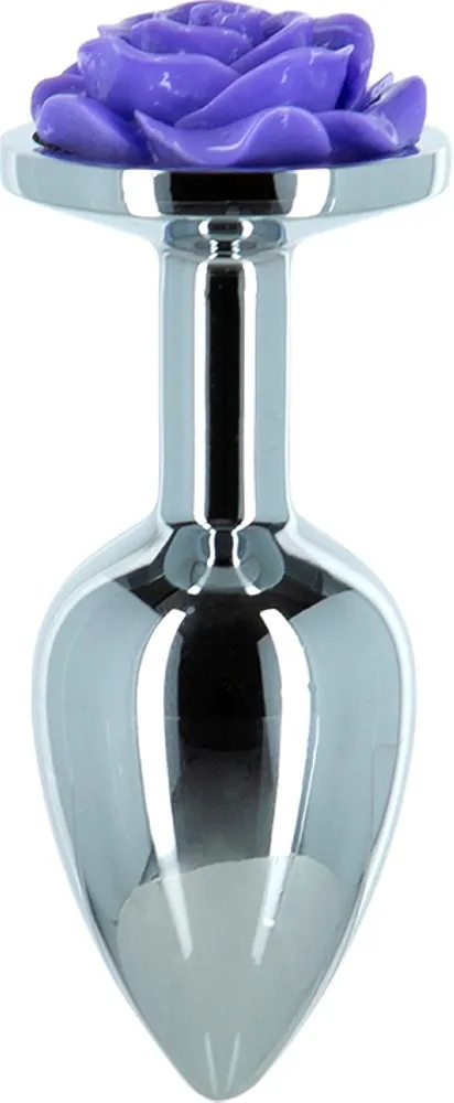Lux Active Purple Rose plug anale metallo con bullet