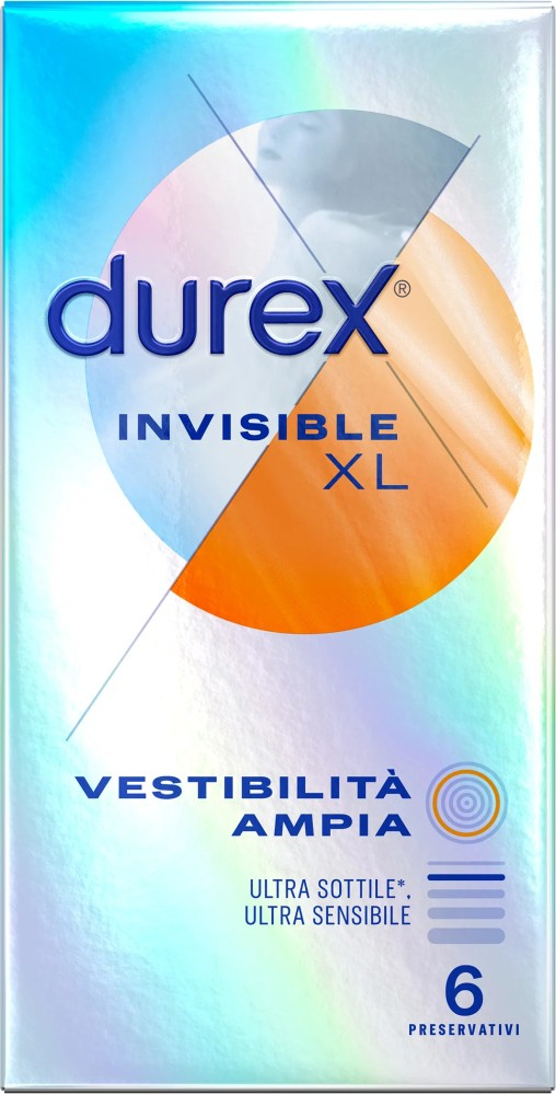 Durex Invisible XL preservativi sottili extralarge
