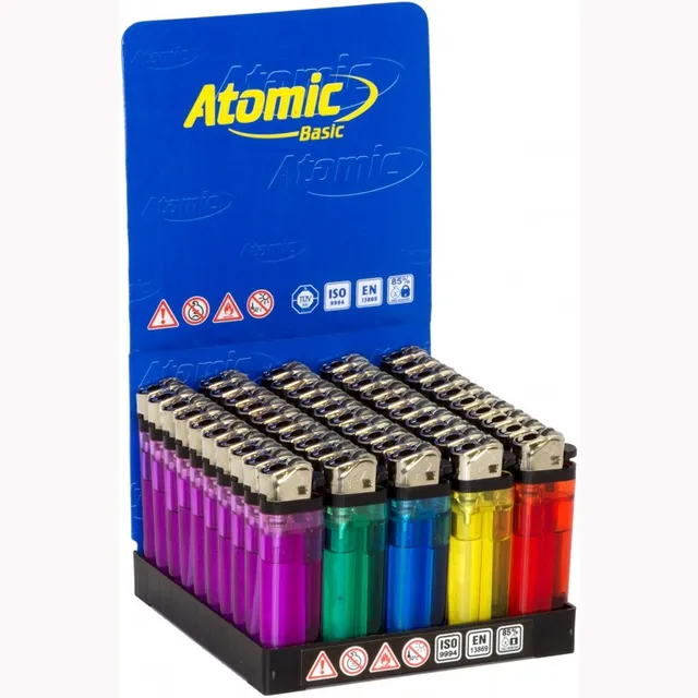 Atomic Basic Trasparenti accendini ricaricabili box 50