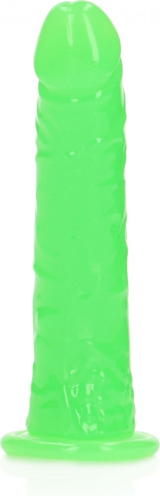 RealRock Slim Suction Cup Glow dildo realistico 6" fosforescente