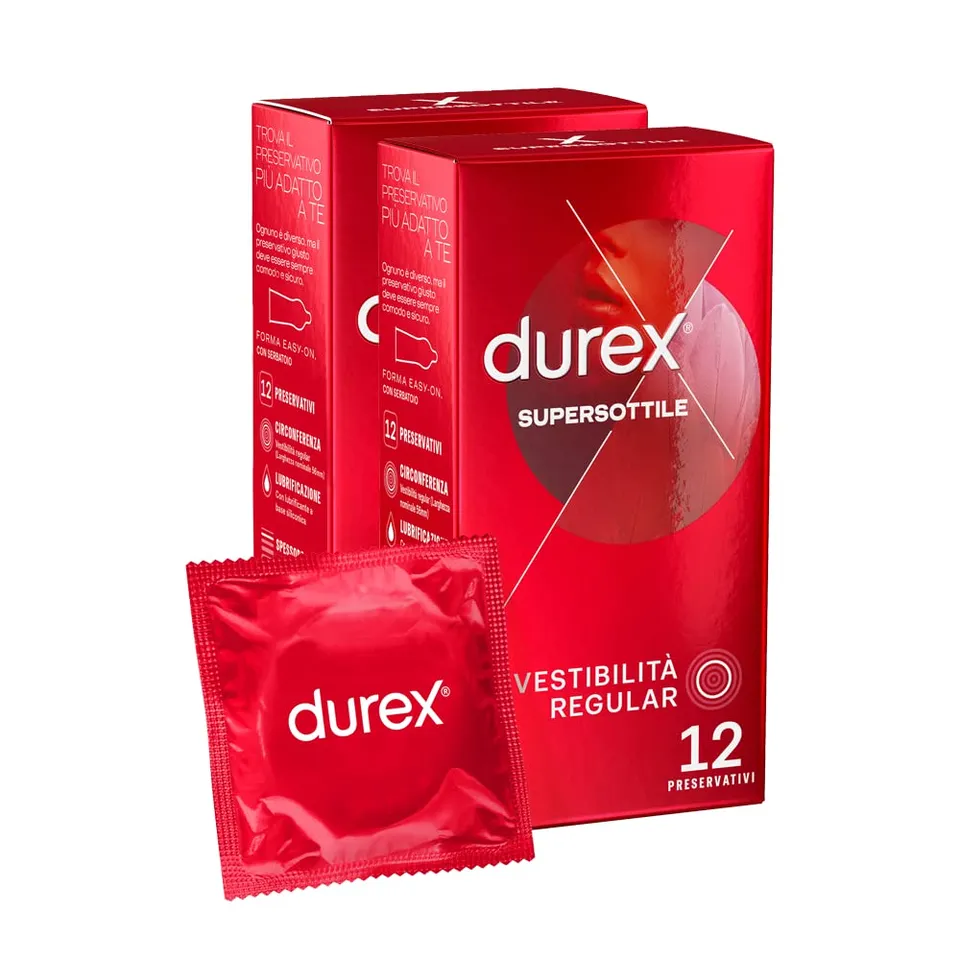 Durex SuperSottile preservativi sottili 24 pezzi 56 mm