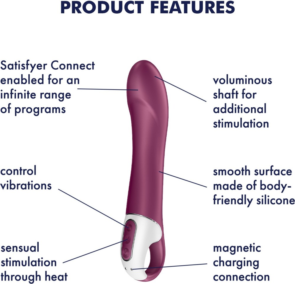Satisfyer Big Heat vibratore punto G con app riscaldante