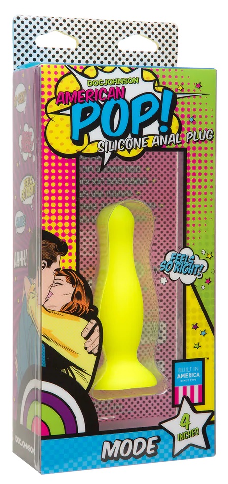 Doc Johnson American Pop plug anale silicone giallo 10 cm