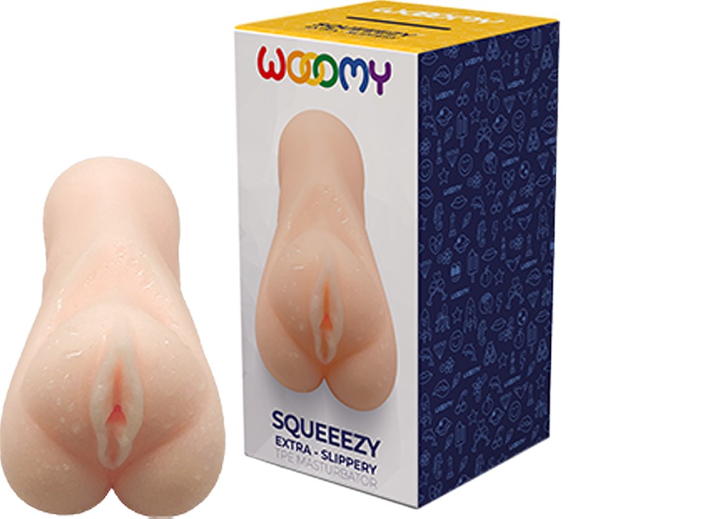 Wooomy Squeezy masturbatore uomo vagina 13,2 cm