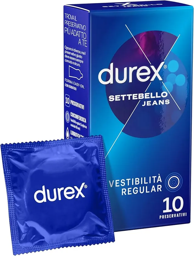 Durex Jeans preservativi 10 pezzi 56 mm easy-on sottili