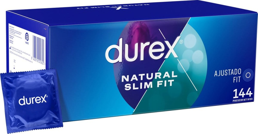 Durex Natural Slim Fit preservativi 144 pezzi