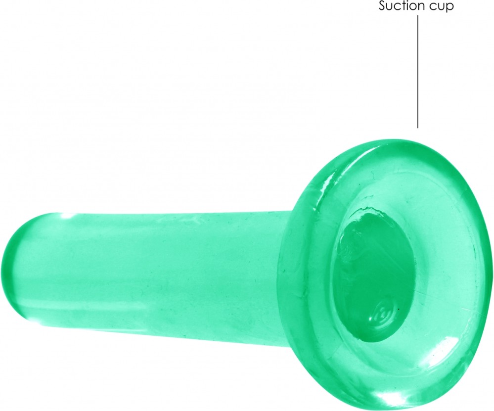 RealRock Crystal Clear dildo con ventosa turchese 13,5 cm