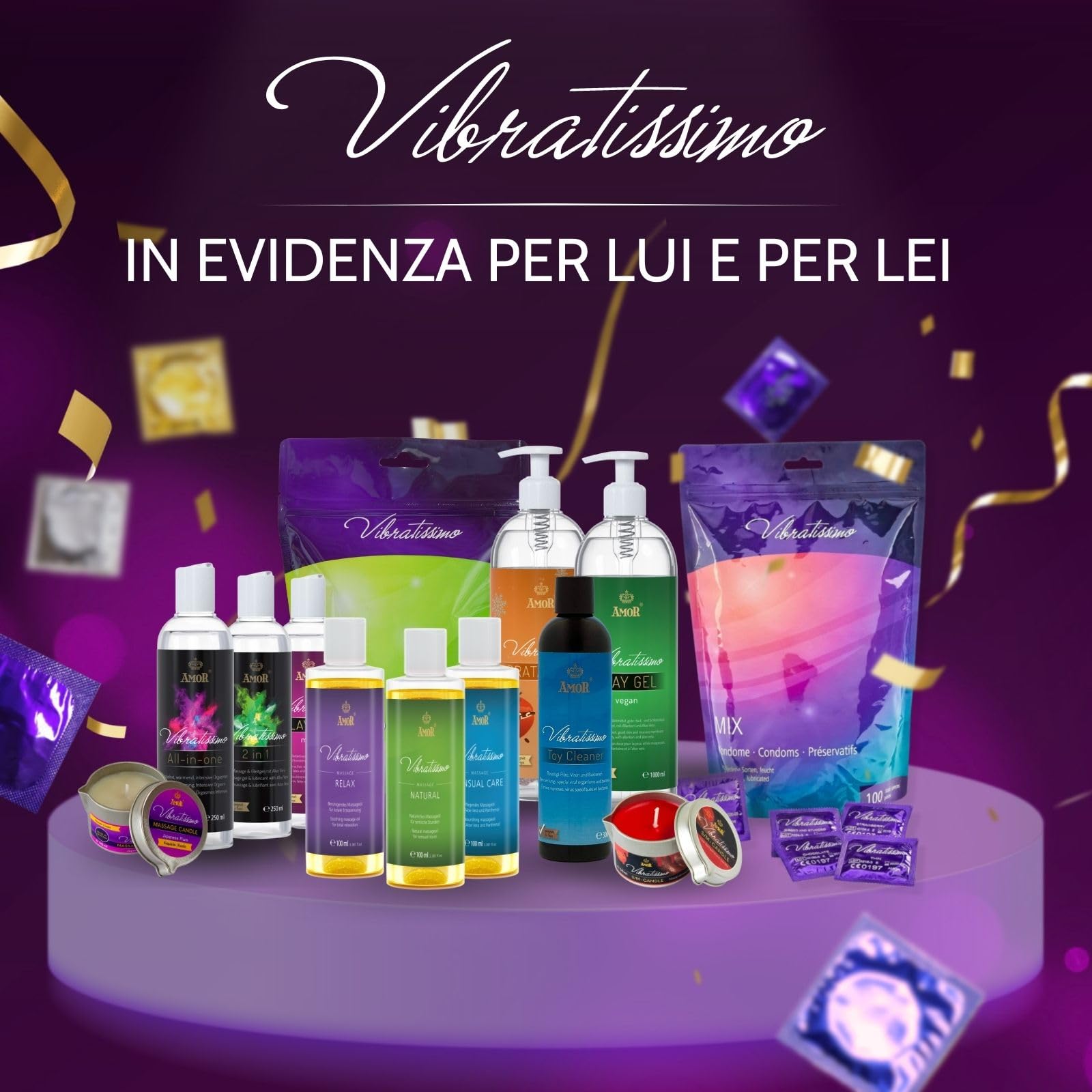 AMOR Vibratissimo Mystic Black Candela Massaggio 50 ml