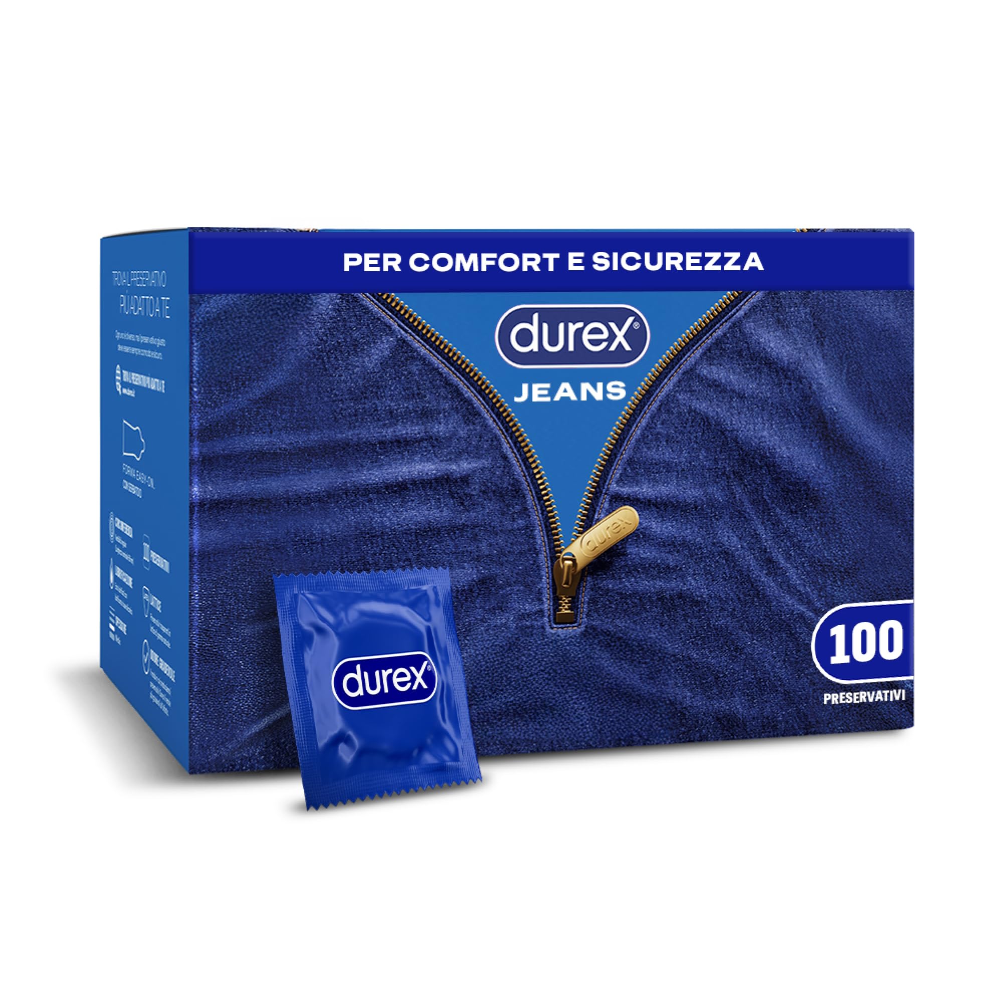 Durex Settebello Jeans Preservativi 100 Pezzi Classici