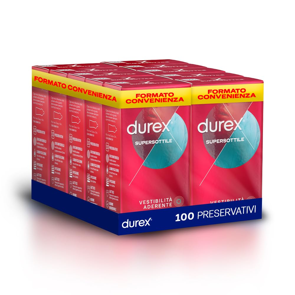 Durex Supersottile Vestibilità Aderente preservativi 10 pezzi