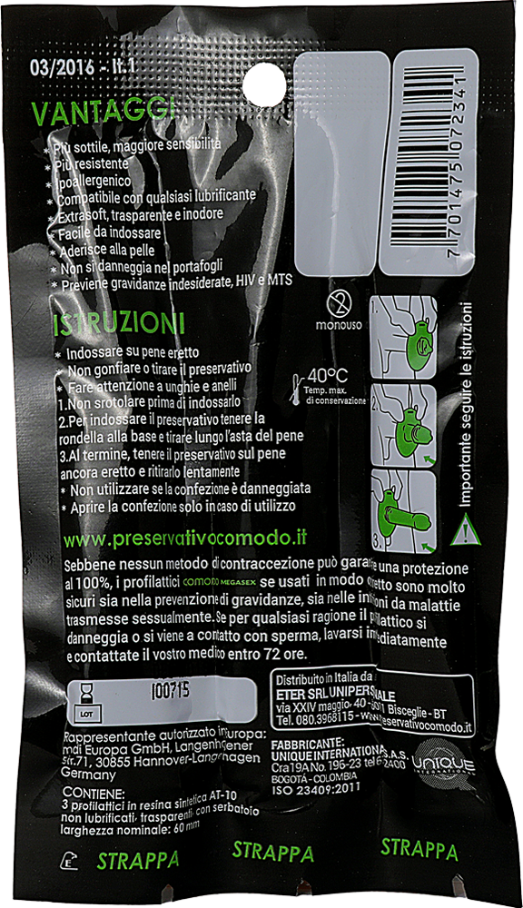 mrComodo Megasex preservativi anallergici ultrasottili