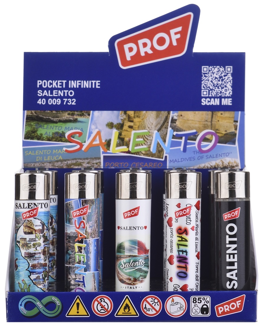 Prof Round Flint Salento accendino pietrina box 25 pz