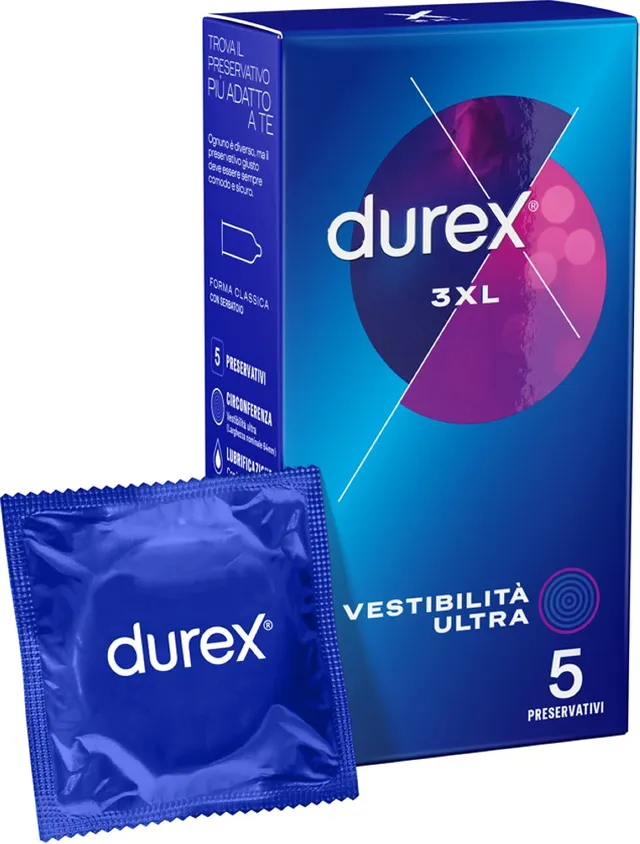 Durex 3XL preservativi ultra large lattice 64 mm