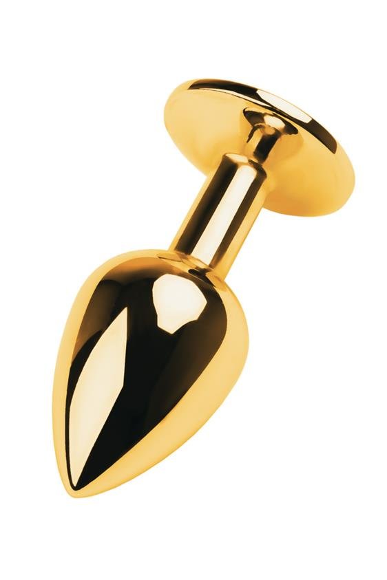 Toyfa 717004 Golden Anal Plug Metal dorato con gioiello