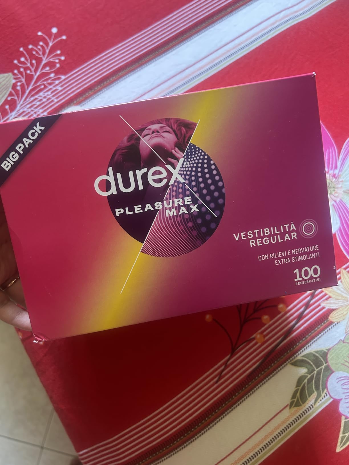 Durex Pleasuremax Preservativi 100 Pezzi con Rilievi