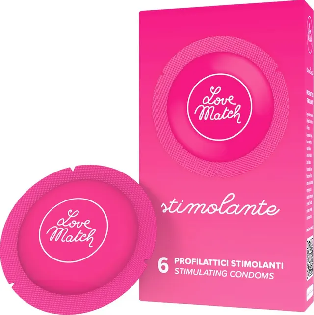 Love Match Stimolante preservativi con rilievi 6 pezzi