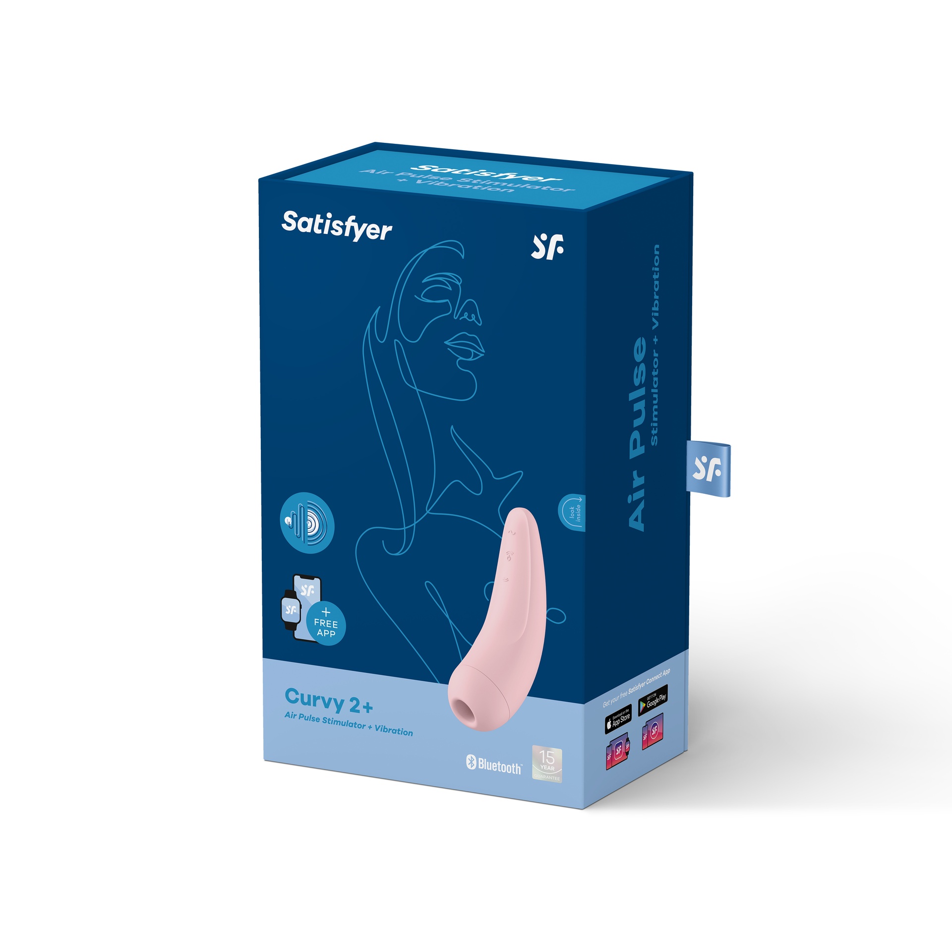 Satisfyer Curvy 2+ succhiaclitoride con app impermeabile