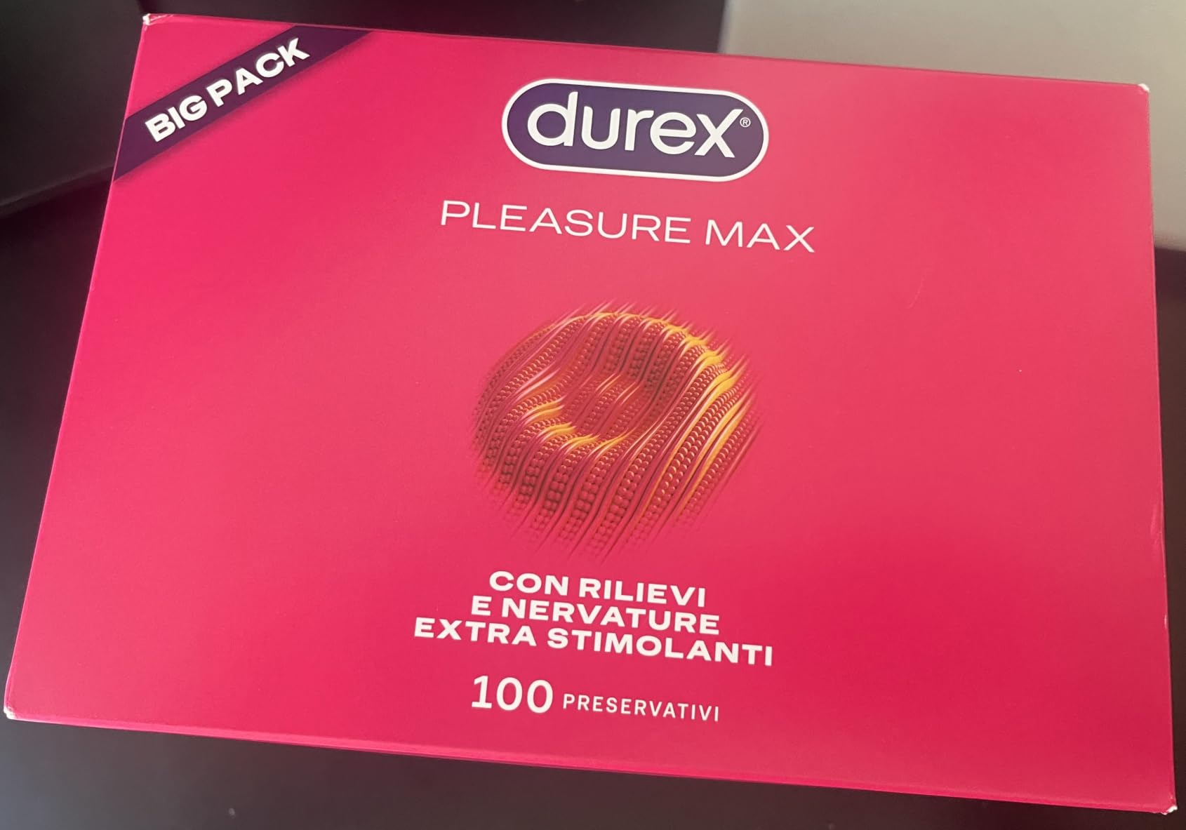 Durex Pleasuremax Preservativi 100 Pezzi con Rilievi