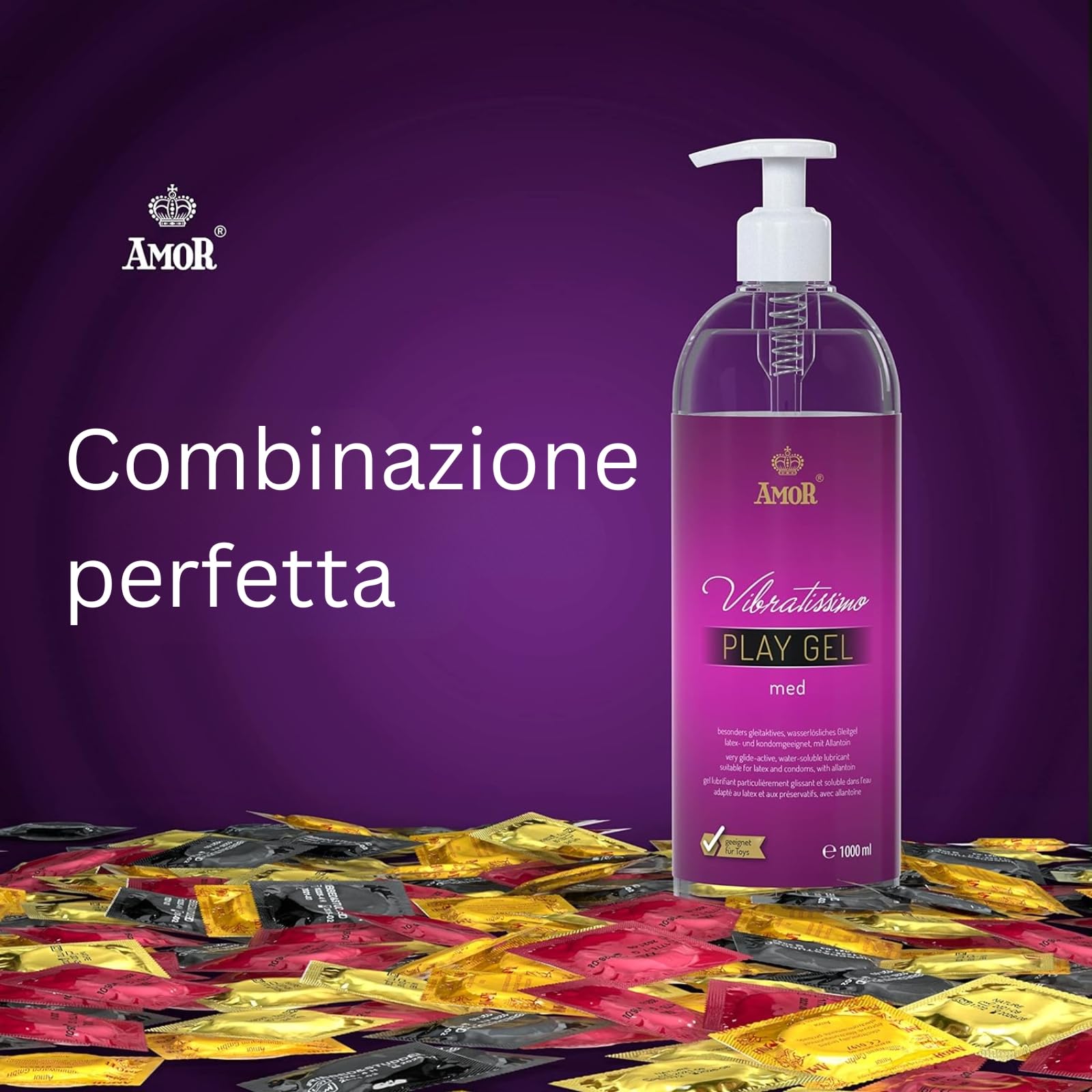 AMOR Vibratissimo Play Gel lubrificante 1000 ml base acqua