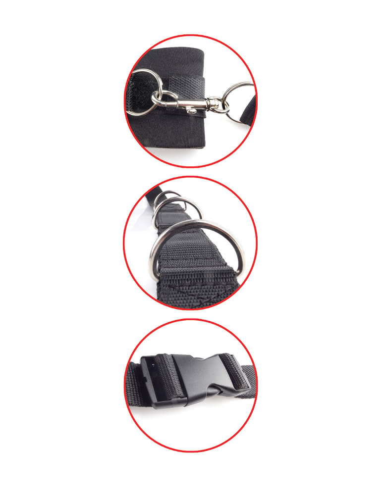 Pipedream Ultimate Bed Restraint set bondage da letto con benda