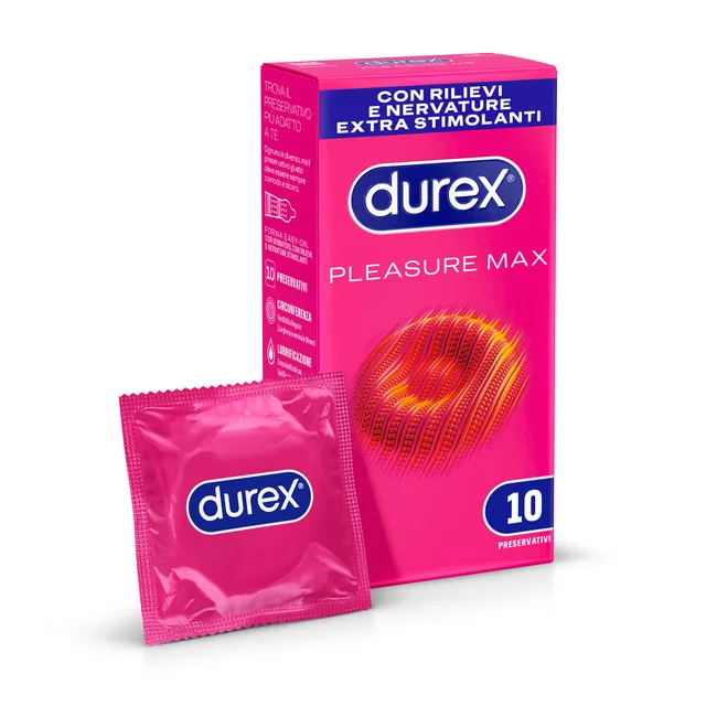 Durex Pleasuremax preservativi 10 pezzi con rilievi