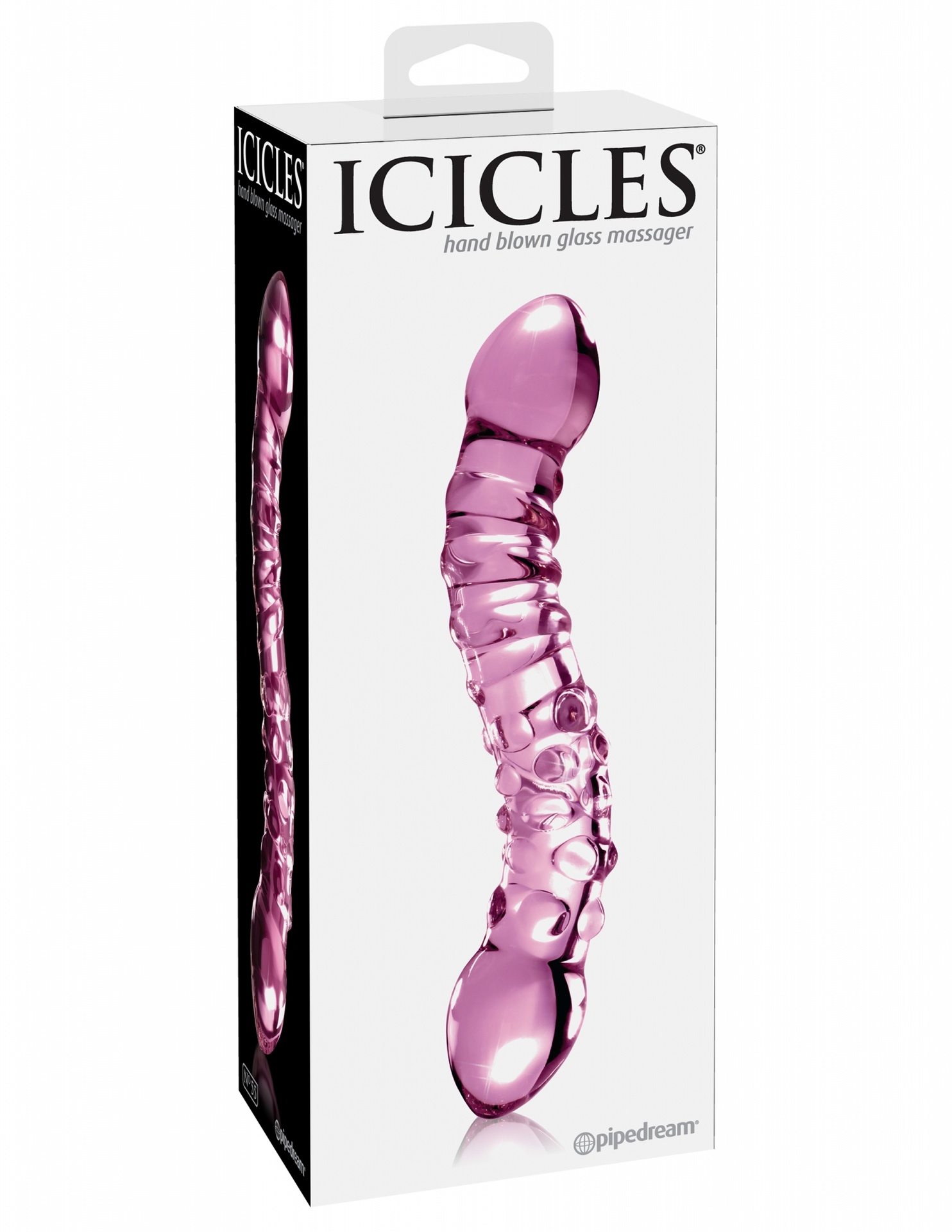Pipedream Icicles No.55 dildo vetro doppia stimolazione G e P