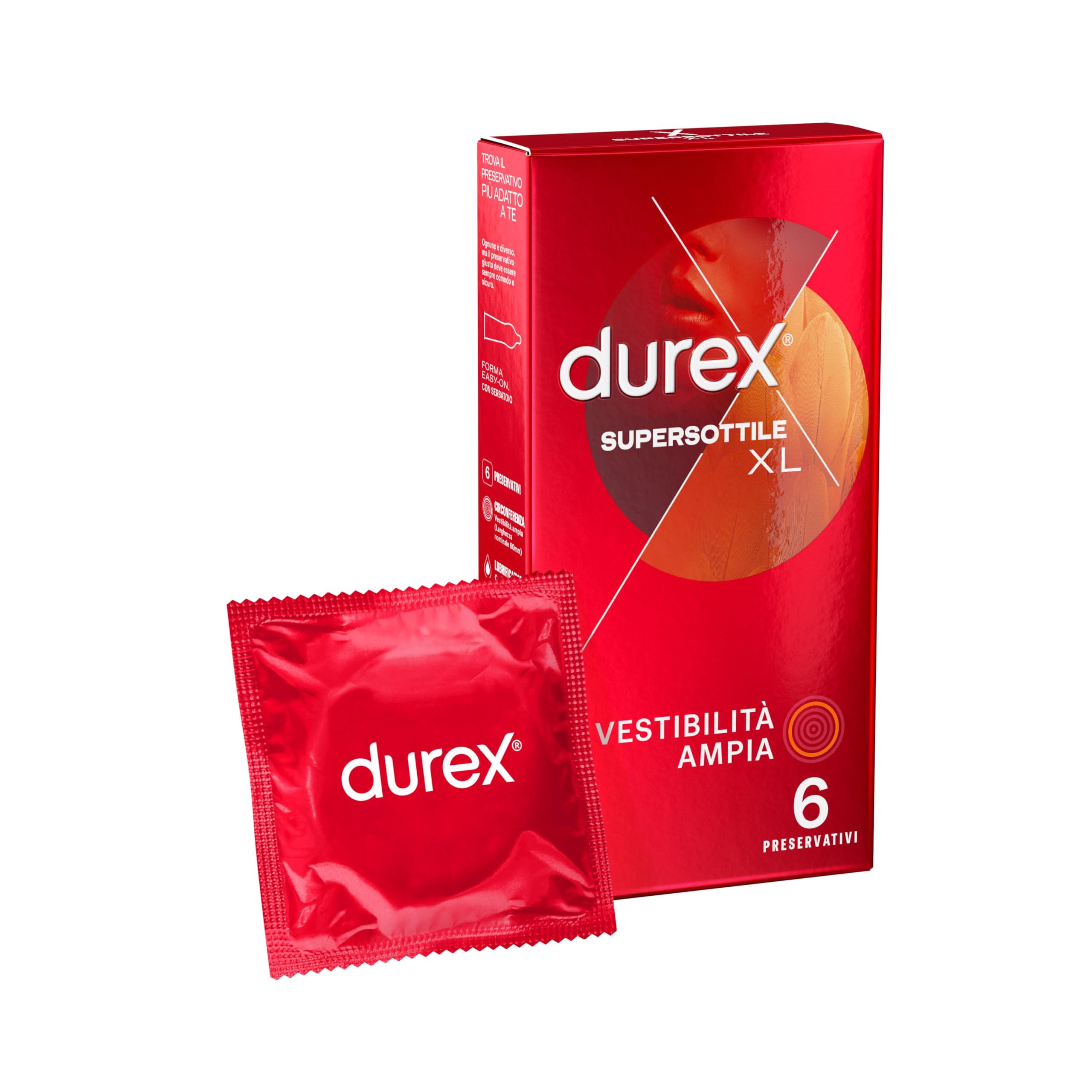 Durex Supersottile Invisible XL preservativi 12 pezzi sottili
