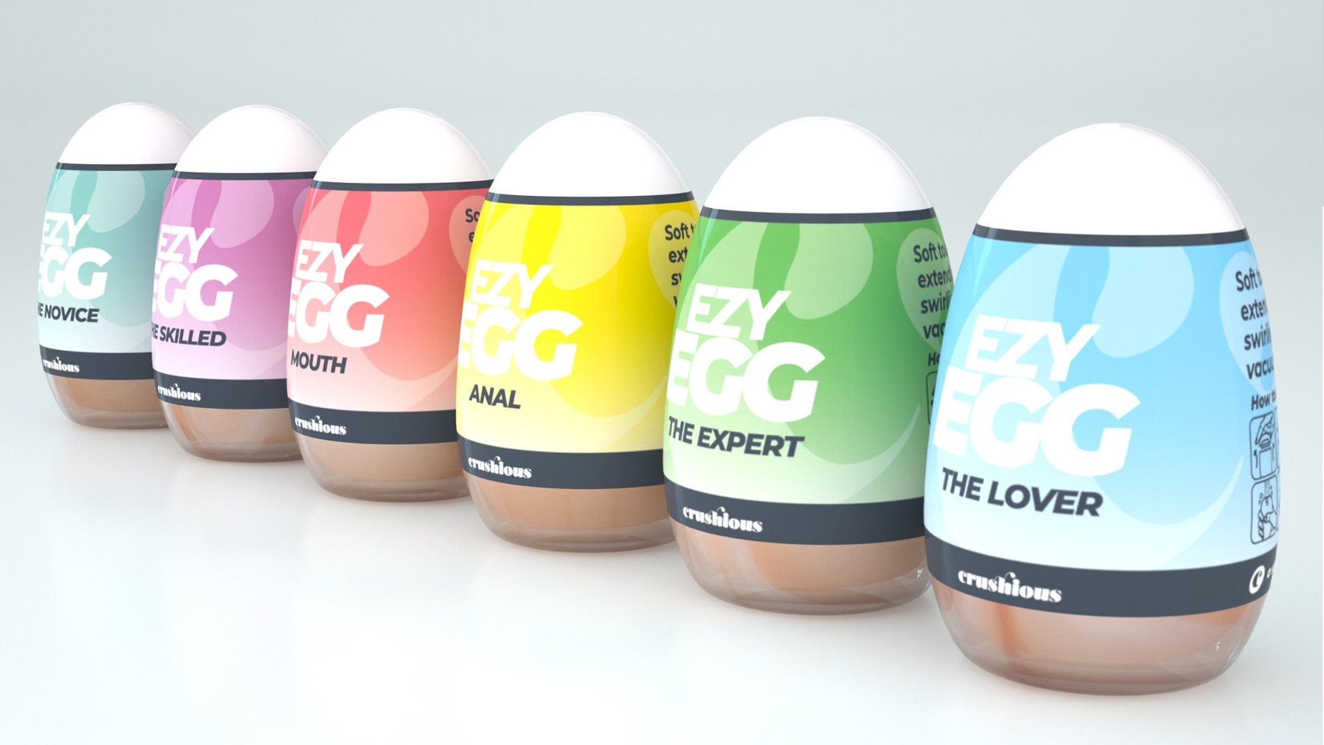 Crushious Ezy Egg masturbatore ovetto pack 6 pezzi