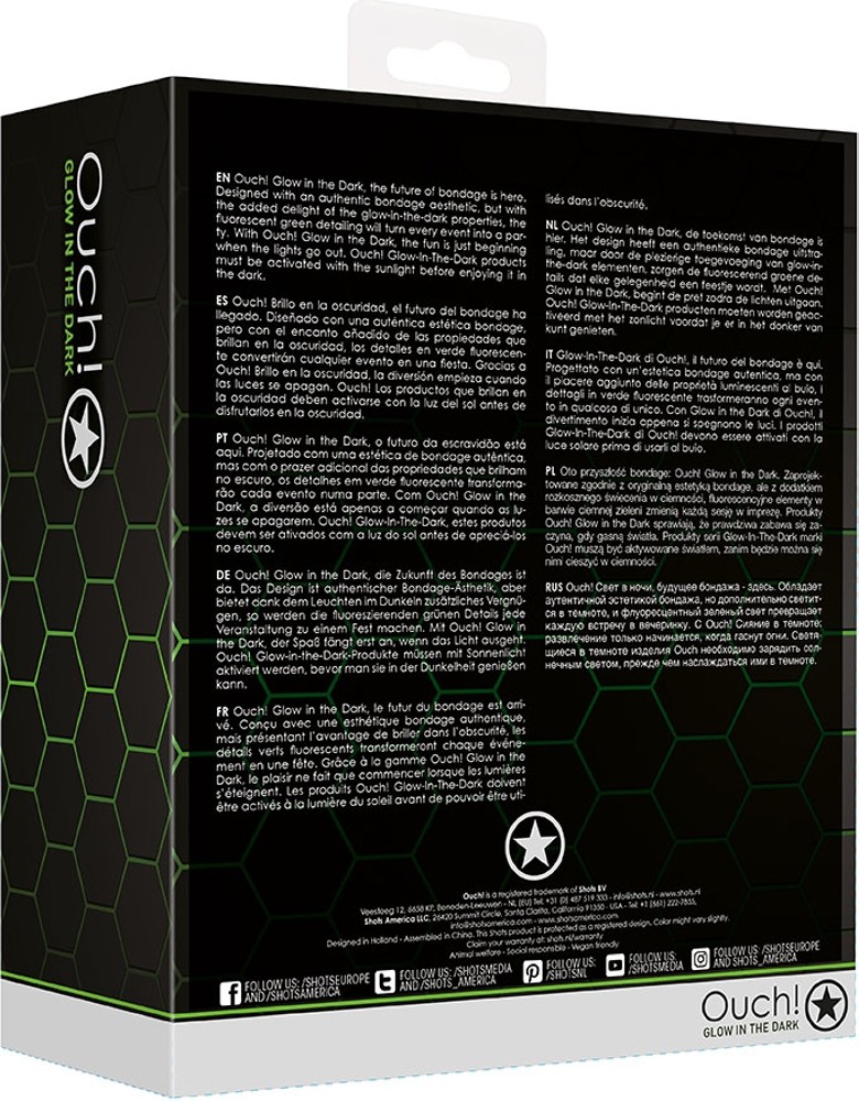 Ouch! Kit #1 Glow in the Dark kit bondage fluorescente
