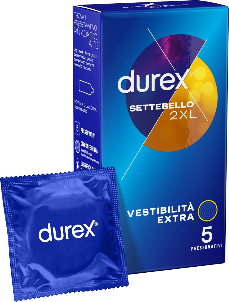 Durex Settebello XXL preservativi extra large 5 pezzi