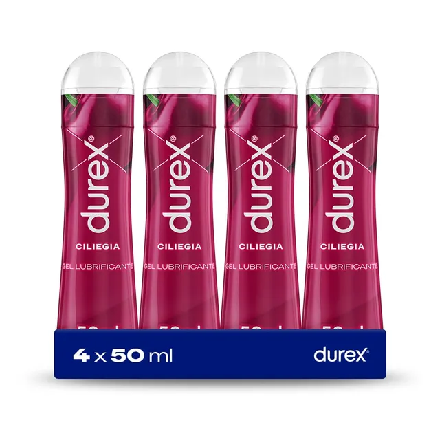 Durex Cherry lubrificante intimo 4x50 ml gusto ciliegia