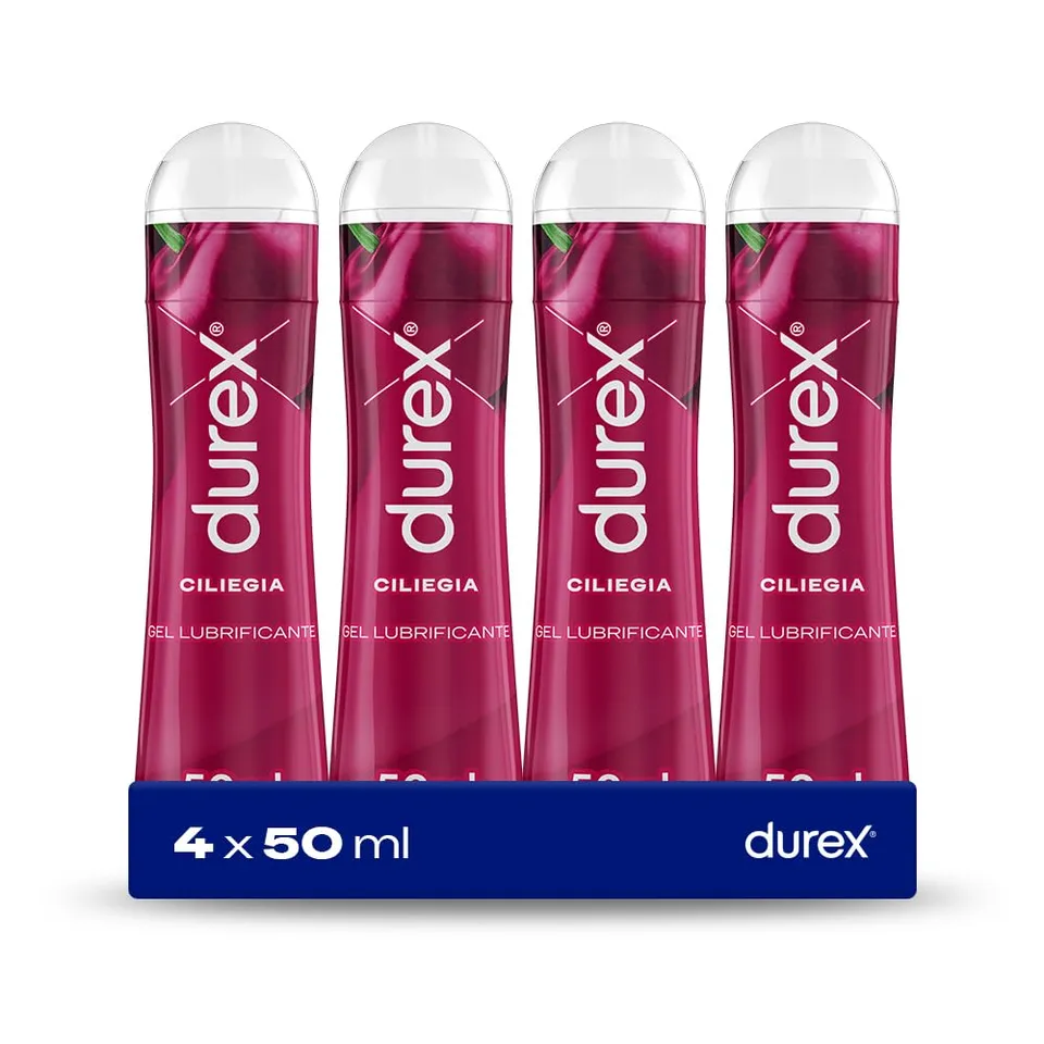 Durex Cherry lubrificante intimo 4x50 ml gusto ciliegia