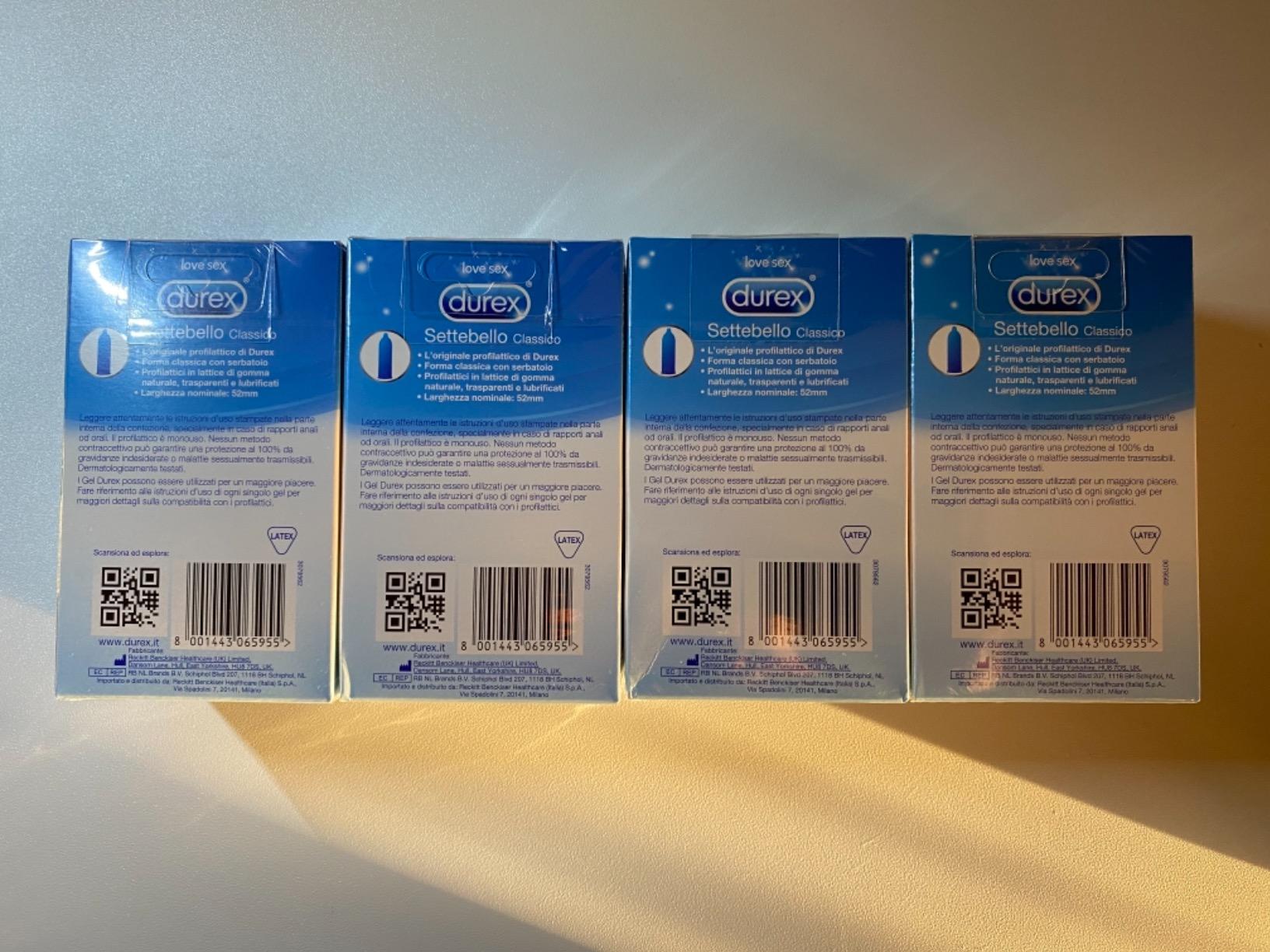 Durex Settebello Classico preservativi lattice 27 pezzi