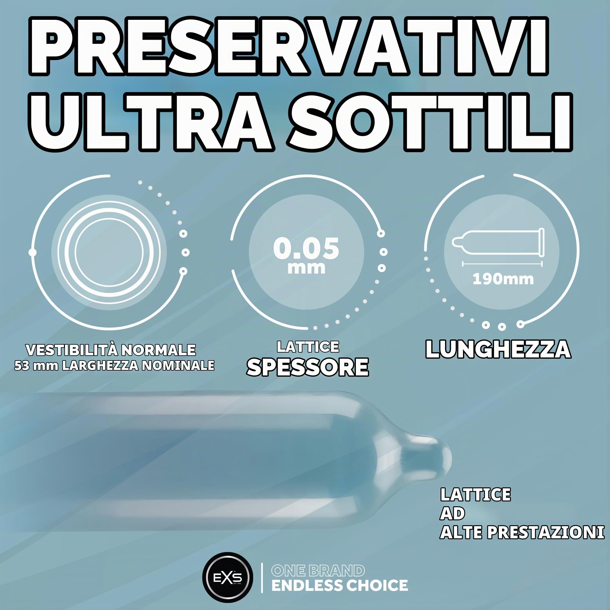 EXS Nano Thin preservativi 48 pz ultrasottili lattice