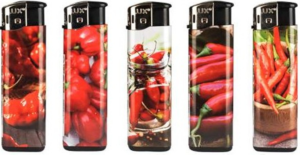 Lux Chili accendini elettronici ricaricabili box 50 pz
