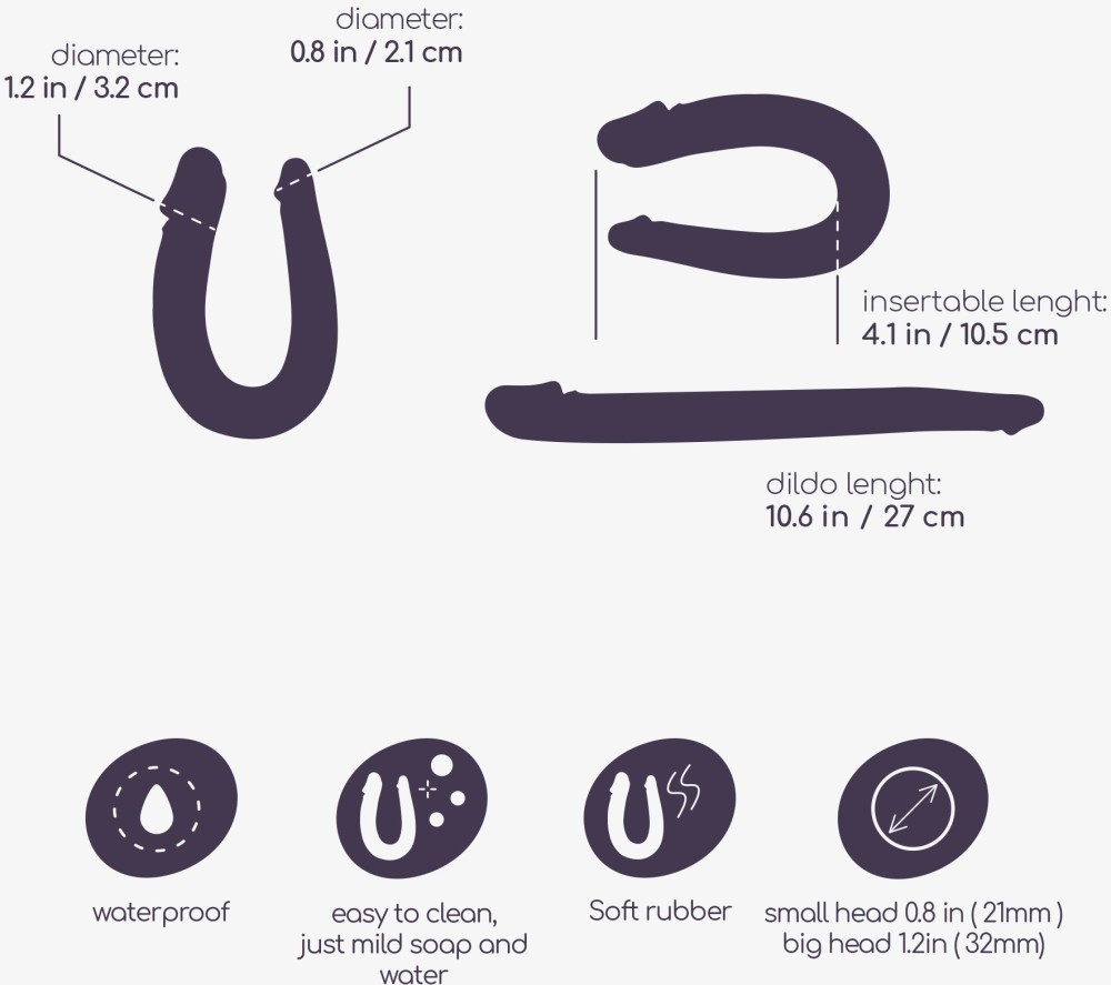Crushious Double Trouble dildo doppio waterproof 27 cm