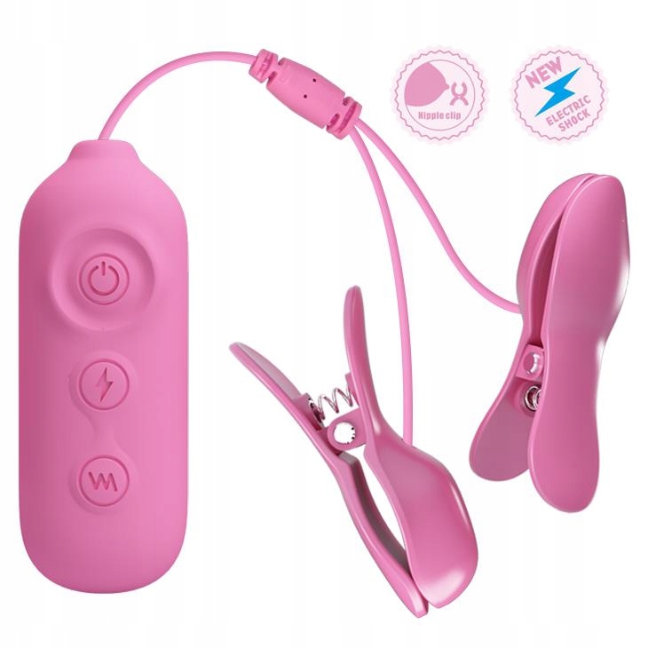 Pretty Love Romantic Wave II pinzette capezzoli rosa vibranti