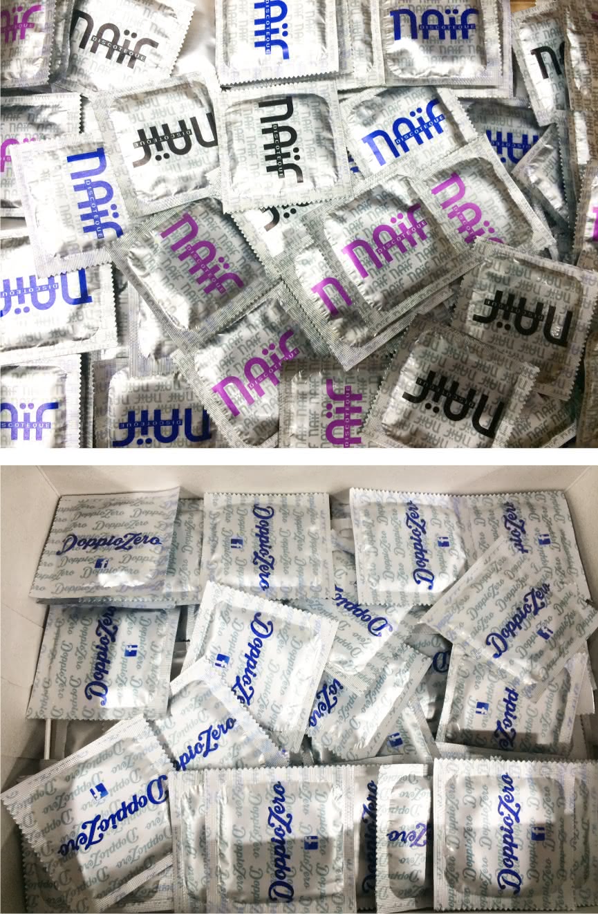 Preservativi personalizzati logo foil 48 pezzi marketing