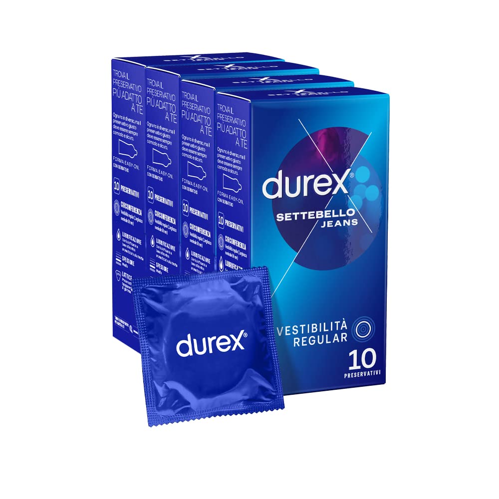 Durex Settebello Jeans Regular preservativi 40 pezzi 56 mm