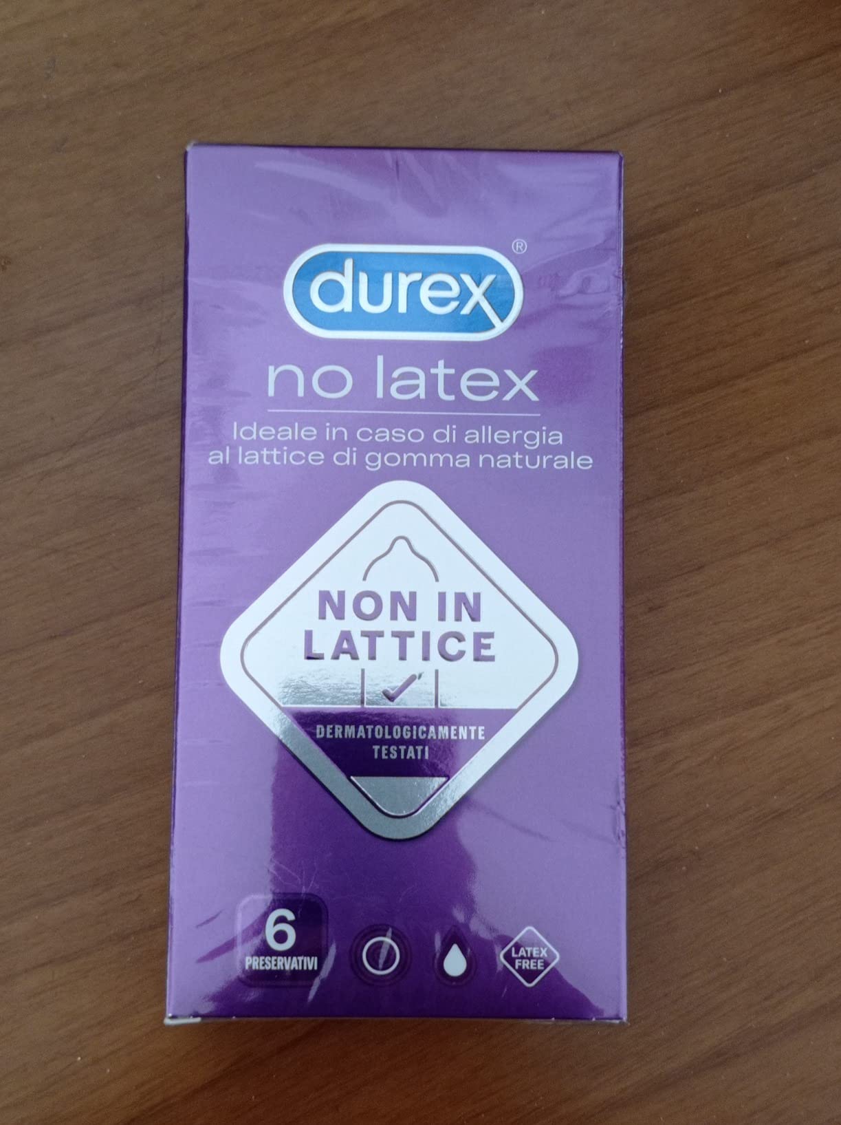 Durex No Latex preservativi senza lattice 6 pezzi